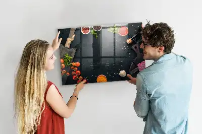 Magnetinė rašymo lenta virtuvės reikmenims