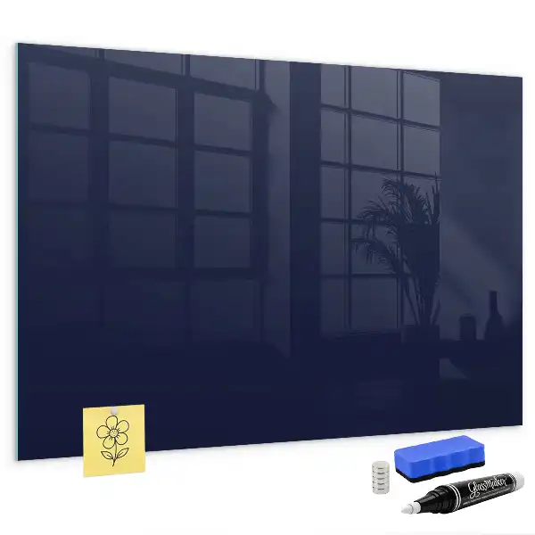 Magnetinė lenta sausam valymui tamsiai mėlyna