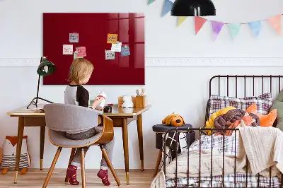 Magnetinė sauso valymo lenta bordo spalvos