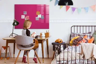 Magnetinė sauso valymo lenta intensyvios rožinės spalvos