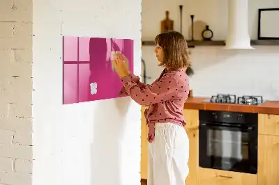 Magnetinė sauso valymo lenta intensyvios rožinės spalvos