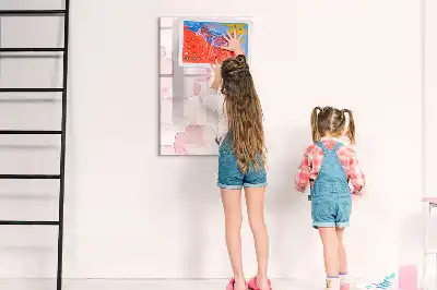 Magnetinė sauso valymo lenta akvarelinių žiedlapių rašto