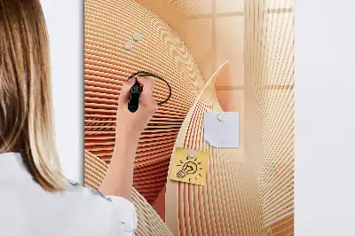 Magnetinė sauso valymo lenta su abstrakčiu bangų raštu