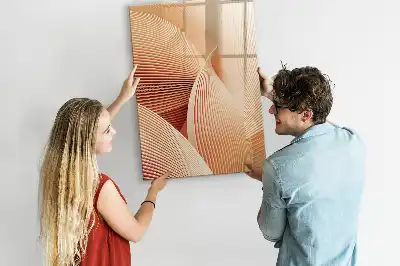 Magnetinė sauso valymo lenta su abstrakčiu bangų raštu