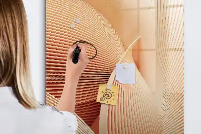 Magnetinė sauso valymo lenta su abstrakčiu bangų raštu