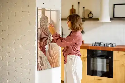 Magnetinė sauso valymo lenta su abstrakčiu bangų raštu