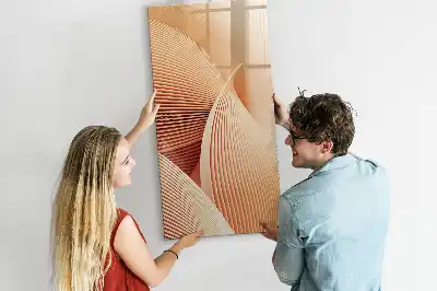 Magnetinė sauso valymo lenta su abstrakčiu bangų raštu