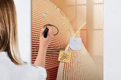Magnetinė sauso valymo lenta su abstrakčiu bangų raštu