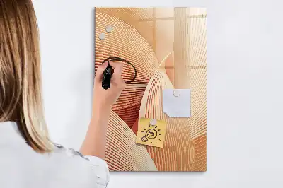 Magnetinė sauso valymo lenta su abstrakčiu bangų raštu