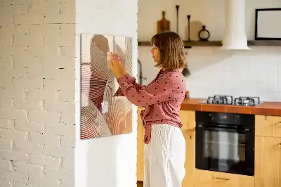 Magnetinė sauso valymo lenta su abstrakčiu bangų raštu
