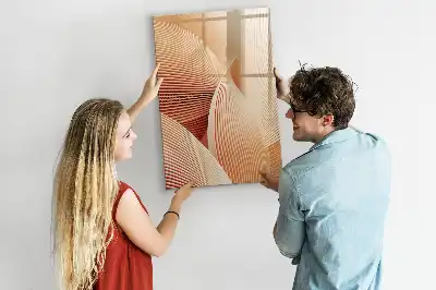 Magnetinė sauso valymo lenta su abstrakčiu bangų raštu