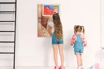 Magnetinė sauso valymo lenta su abstrakčiu bangų raštu