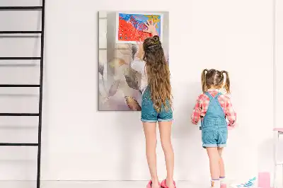 Magnetinė lenta sausam valymui su akvarelinių augalų motyvu