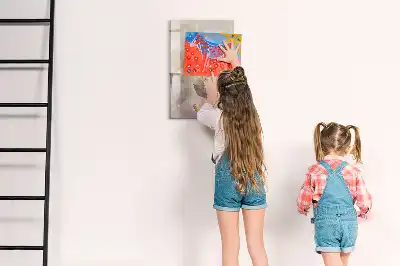 Magnetinė lenta sausam valymui su akvarelinių augalų motyvu