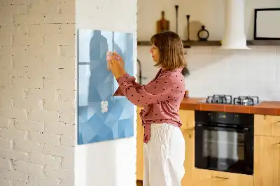Magnetinė sauso valymo lenta trikampių abstrakcija