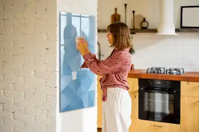 Magnetinė sauso valymo lenta trikampių abstrakcija