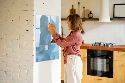 Magnetinė sauso valymo lenta trikampių abstrakcija