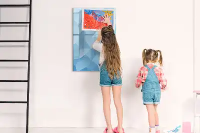 Magnetinė sauso valymo lenta trikampių abstrakcija