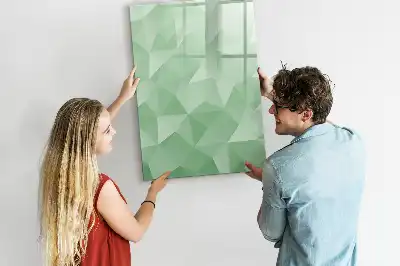 Magnetinė sauso valymo lenta trikampių abstrakcijos dizaino