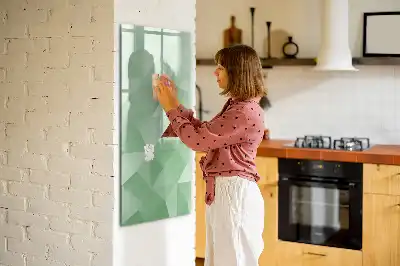 Magnetinė sauso valymo lenta trikampių abstrakcijos dizaino
