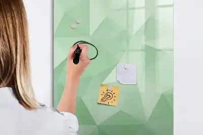 Magnetinė sauso valymo lenta trikampių abstrakcijos dizaino