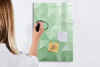 Magnetinė sauso valymo lenta trikampių abstrakcijos dizaino