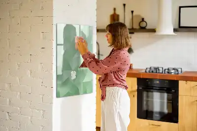 Magnetinė sauso valymo lenta trikampių abstrakcijos dizaino