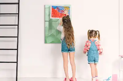 Magnetinė sauso valymo lenta trikampių abstrakcijos dizaino