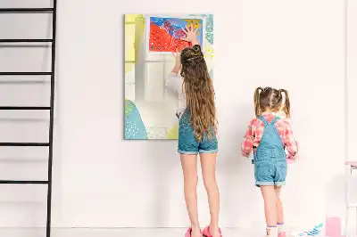 Magnetinė lenta sauso valymo su dekoratyviniu rėmeliu