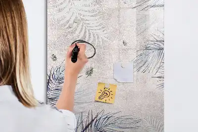 Magnetinė sauso valymo lenta palmės lapų rašto