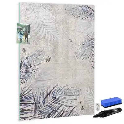 Magnetinė sauso valymo lenta palmės lapų rašto