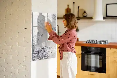 Magnetinė sauso valymo lenta palmės lapų rašto