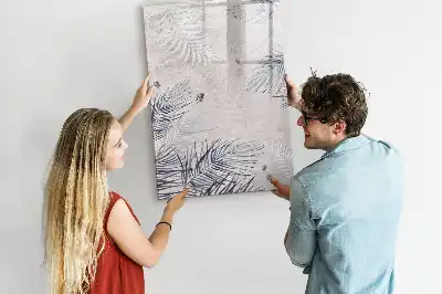 Magnetinė sauso valymo lenta palmės lapų rašto