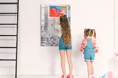 Magnetinė sauso valymo lenta palmės lapų rašto