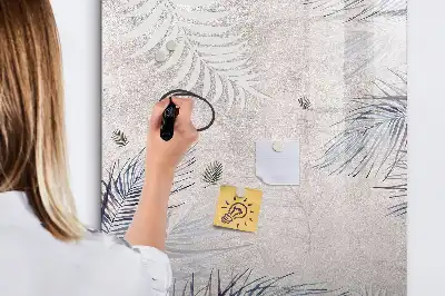 Magnetinė sauso valymo lenta palmės lapų rašto