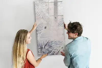 Magnetinė sauso valymo lenta palmės lapų rašto