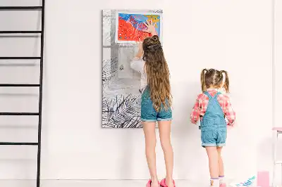 Magnetinė sauso valymo lenta palmės lapų rašto
