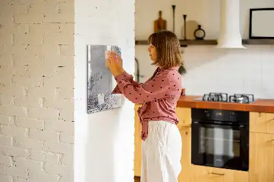 Magnetinė sauso valymo lenta palmės lapų rašto