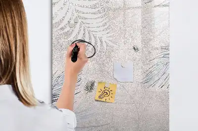 Magnetinė sauso valymo lenta palmės lapų rašto