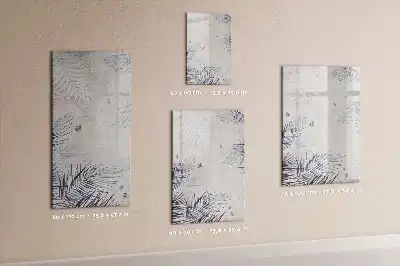 Magnetinė sauso valymo lenta palmės lapų rašto