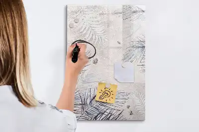 Magnetinė sauso valymo lenta palmės lapų rašto