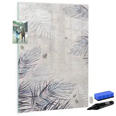 Magnetinė sauso valymo lenta palmės lapų rašto