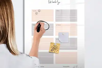 Magnetinė sauso valymo lenta savaitės planuoklis
