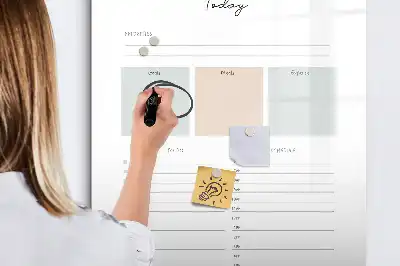 Magnetinė sauso valymo lenta dienos planuoklis