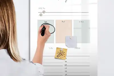 Magnetinė sauso valymo lenta dienos planuoklis