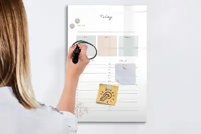 Magnetinė sauso valymo lenta dienos planuoklis