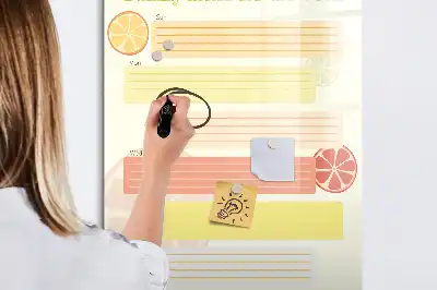Magnetinė sauso valymo lenta meniu planuoklis