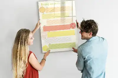 Magnetinė sauso valymo lenta meniu planuoklis