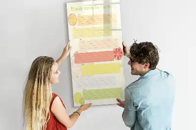 Magnetinė sauso valymo lenta meniu planuoklis