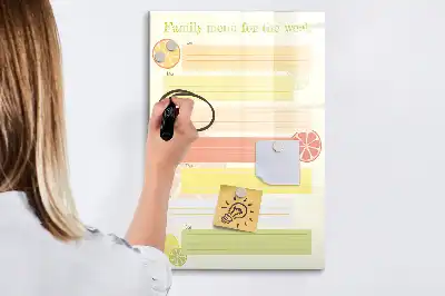 Magnetinė sauso valymo lenta meniu planuoklis